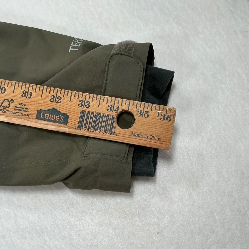 LL Bean Mens TEK2.5 Insulated Hooded Jacket Olive Green Red Lining XXL REG